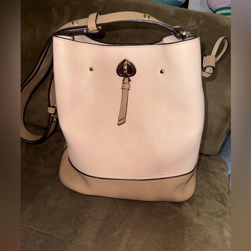 Kate Spade Marti Large Bucket Bag Pebble Leather Soft Rose